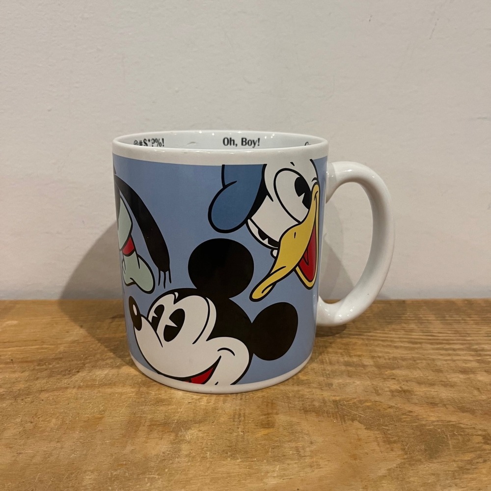 Disney Store Mug Mickey Mouse Donald‎ Duck Goofy Pluto Cup Coffee Tea large EUC